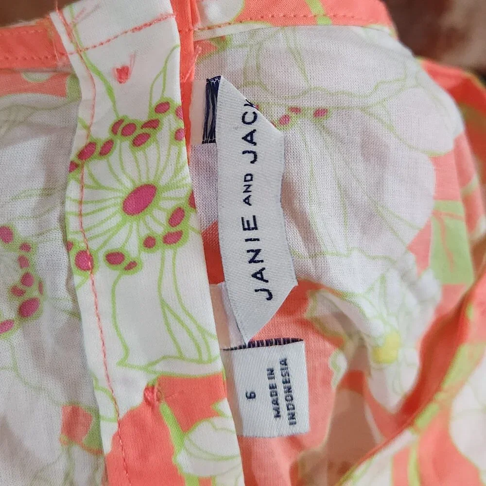 Janie and Jack The Floral Frills Swim Cover-up Beach Summer Vacation Girls' 6